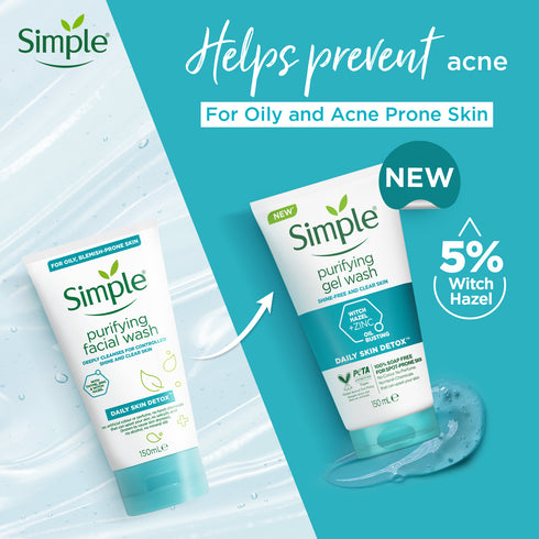 Simple Daily Skin Detox Purifying Gel Facial Wash 150ml